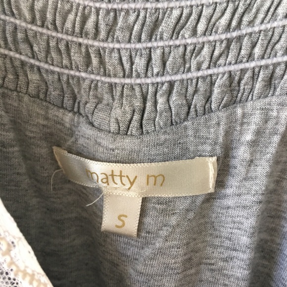 Grey jersey top with lace - Picture 2 of 4